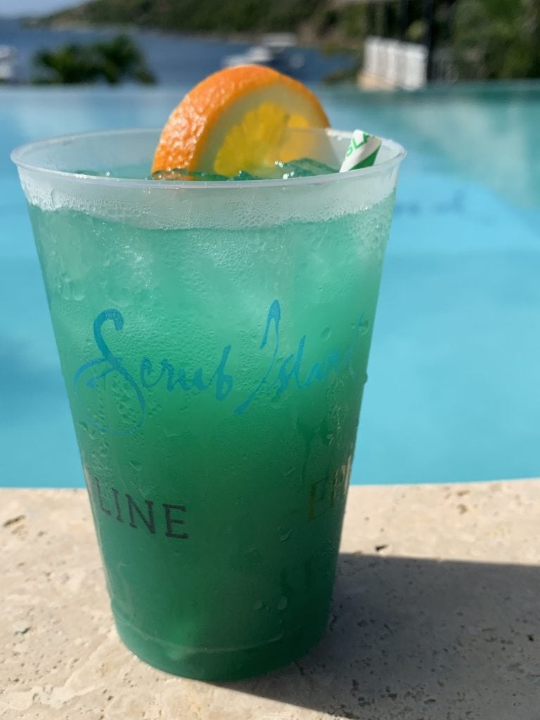 Scrub Island Blue Passion made with Absolut, Hypnotic and Blue Curacao