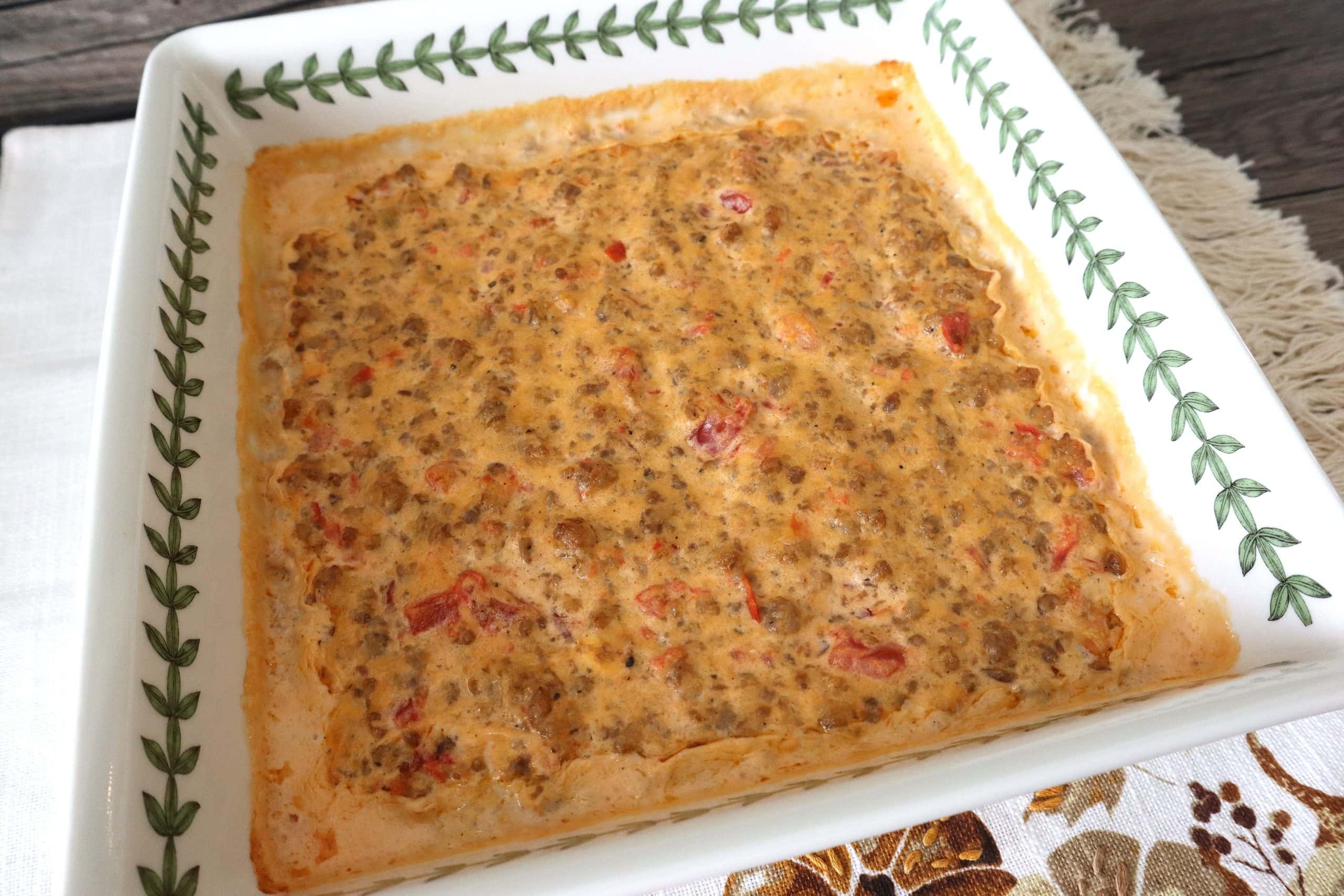 Simply Delicious, Your Easy Go-To Game Day Appetizer! Hot Sausage Dip