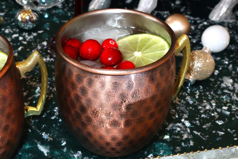 Santa’s little helper. This quick, easy, and incredible Cranberry Mule!