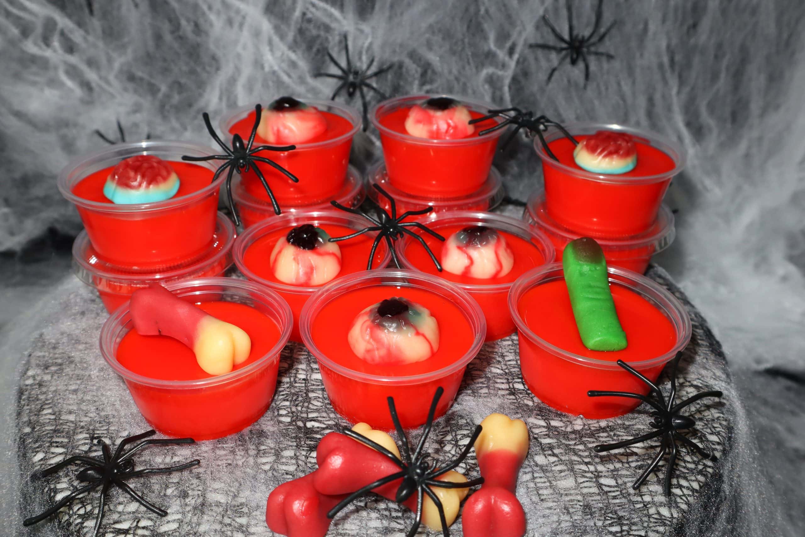 Blood Red Jello Shots with Eyeballs: The Perfect Halloween Party Treat