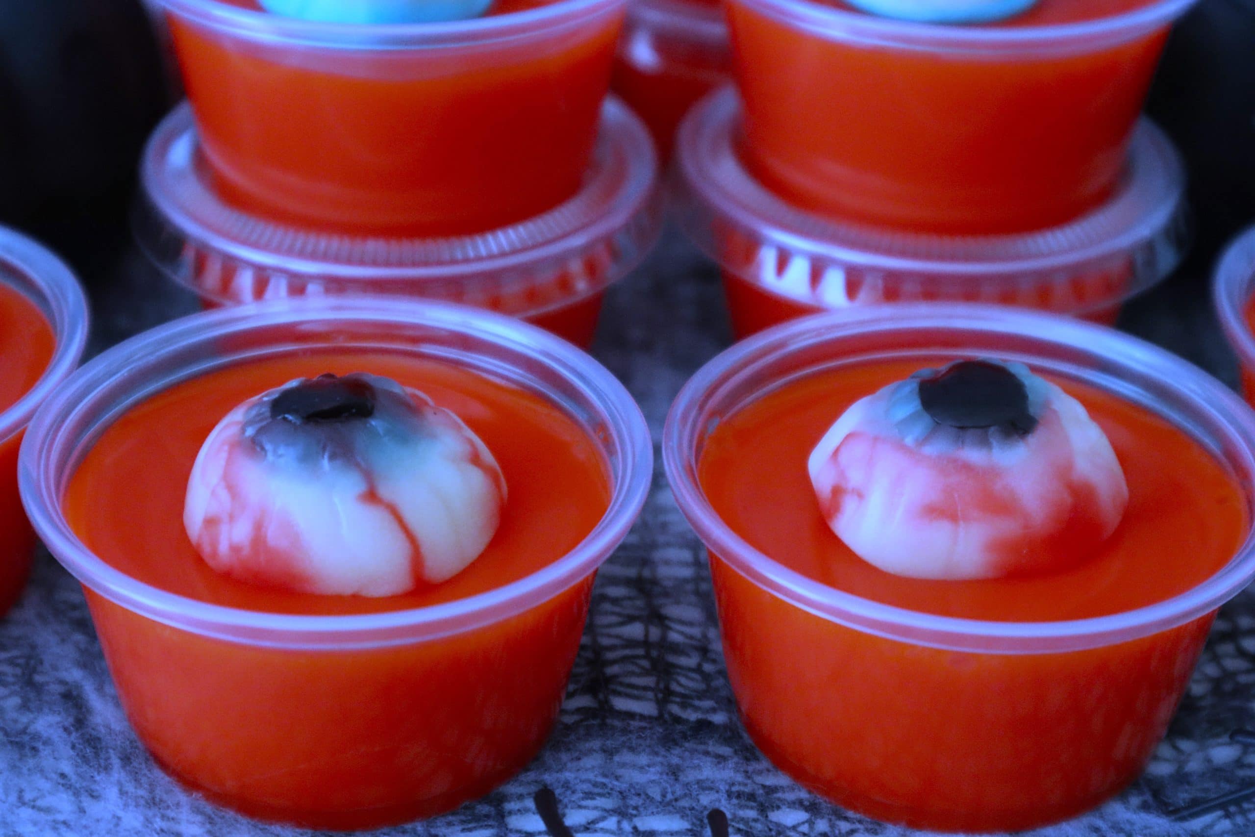 Blood Red Jello Shots with Eyeballs: The Perfect Halloween Party Treat